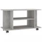 Preview: TV-Schrank mit Rollen Betongrau 80x40x45 cm Holzwerkstoff