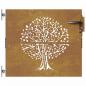 Preview: Gartentor 85x100 cm Cortenstahl Baum-Design