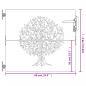 Preview: Gartentor 85x100 cm Cortenstahl Baum-Design