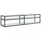 Preview: TV-Schrank Weiß Marmor-Optik 180x40x40,5 cm Hartglas