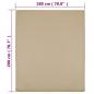 Preview: Spannbettlaken 2 Stk. Jersey Taupe 180x200 cm Baumwolle