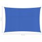 Preview: Sonnensegel 160 g/m² Blau 2,5x4,5 m HDPE