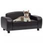 Preview: ARDEBO.de - Hundesofa Braun 80x50x40 cm Kunstleder