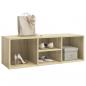 Preview: Schuhbank Sonoma-Eiche 105x35x35 cm Holzwerkstoff