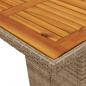 Preview: 9-tlg. Garten-Essgruppe mit Kissen Beige Poly Rattan