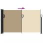 Preview: Seitenmarkise Ausziehbar Beige 120x600 cm