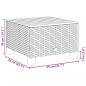 Preview: Gartentisch Schwarz 55x55x36 cm Poly Rattan Akazienholz