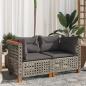 Preview: Garten-Ecksofas mit Kissen 2 Stk. Grau Poly Rattan