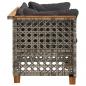 Preview: Garten-Ecksofas mit Kissen 2 Stk. Grau Poly Rattan