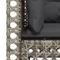 Preview: Garten-Ecksofas mit Kissen 2 Stk. Grau Poly Rattan