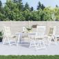 Preview: Hochlehner-Auflagen 4 Stk. Melange Creme 120x50x7 cm Stoff