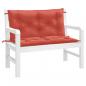 Preview: ARDEBO.de - Gartenbank-Auflagen 2 Stk. Melange Rot 100x50x7 cm Stoff