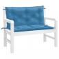 Preview: ARDEBO.de - Gartenbank-Auflagen 2 Stk. Melange Blau 100x50x7 cm Stoff