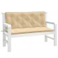 Preview: ARDEBO.de - Gartenbank-Auflagen 2 Stk. Melange Beige 120x50x7 cm Stoff