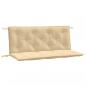 Preview: Gartenbank-Auflagen 2 Stk. Melange Beige 120x50x7 cm Stoff