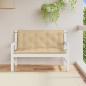 Preview: Gartenbank-Auflagen 2 Stk. Melange Beige 120x50x7 cm Stoff