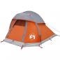 Preview: Kuppel-Campingzelt 1 Person Grau und Orange Wasserdicht