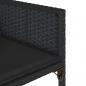 Preview: 9-tlg. Garten-Essgruppe mit Kissen Schwarz Poly Rattan