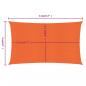 Preview: Sonnensegel 160 g/m² Rechteckig Orange 3x6 m HDPE