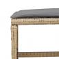 Preview: Gartenhocker mit Kissen 4 Stk. Beigemischung Poly Rattan