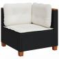 Preview: 6-tlg. Garten-Sofagarnitur mit Kissen Schwarz Poly Rattan