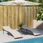 Preview: ARDEBO.de - Sonnenliegen 2 Stk. mit Auflagen Braun Poly Rattan