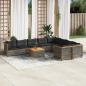 Preview: ARDEBO.de - 10-tlg. Garten-Sofagarnitur mit Kissen Grau Poly Rattan