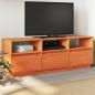 Preview: ARDEBO.de - TV-Schrank Wachsbraun 140x37x50 cm Massivholz Kiefer