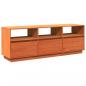 Preview: TV-Schrank Wachsbraun 140x37x50 cm Massivholz Kiefer