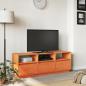 Preview: TV-Schrank Wachsbraun 140x37x50 cm Massivholz Kiefer