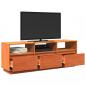 Preview: TV-Schrank Wachsbraun 140x37x50 cm Massivholz Kiefer