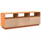 Preview: TV-Schrank Wachsbraun 140x37x50 cm Massivholz Kiefer