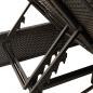 Preview: Doppel-Sonnenliege mit Kissen Schwarz Poly Rattan