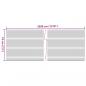 Preview: Sichtschutzstreifen 4 Stk. Marmorkies-Optik Grau 35x0,19 m PVC