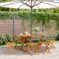 Preview: ARDEBO.de - Gartenstühle 6 Stk. Klappbar Grau Poly Rattan & Massivholz