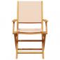 Preview: 3-tlg. Bistro-Set Beige Stoff und Massivholz