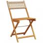 Preview: 3-tlg. Bistro-Set Beige Poly Rattan und Massivholz