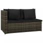 Preview: 8-tlg. Garten-Lounge-Set mit Kissen Poly Rattan Grau