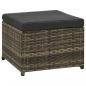 Preview: 8-tlg. Garten-Lounge-Set mit Kissen Poly Rattan Grau