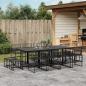 Preview: ARDEBO.de - 13-tlg. Garten-Essgruppe Schwarz Poly Rattan