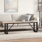 Preview: ARDEBO.de - Couchtisch O-Gestell 160x40x45 cm Massivholz Kiefer & Gusseisen