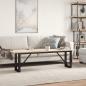 Preview: Couchtisch O-Gestell 160x40x45 cm Massivholz Kiefer & Gusseisen