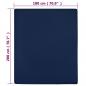 Preview: Spannbettlaken Jersey Marineblau 180x200 cm Baumwolle