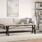 Preview: Couchtisch Y-Gestell 160x40x45,5 cm Massivholz Kiefer Gusseisen