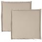 Preview: Garten-Sitzkissen 2 Stk. Taupe 45x45x2 cm Quadratisch