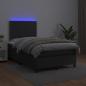 Preview: Boxspringbett mit Matratze & LED Schwarz 120x200 cm Kunstleder