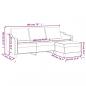 Preview: 3-Sitzer-Sofa mit Hocker Dunkelgrau 180 cm Stoff