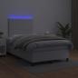 Preview: Boxspringbett mit Matratze & LED Weiß 120x200 cm Kunstleder