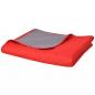 Preview: ARDEBO.de - Zweiseitige Tagesdecke Gesteppt Rot und Grau 170x210 cm