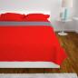 Preview: Zweiseitige Tagesdecke Gesteppt Rot und Grau 170x210 cm